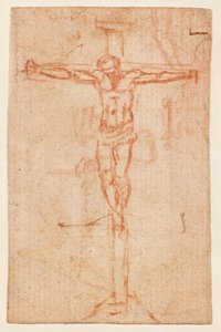 基督在十字架上（纸上的红色粉笔） 作者 米开朗基罗（Michelangelo Buonarroti）